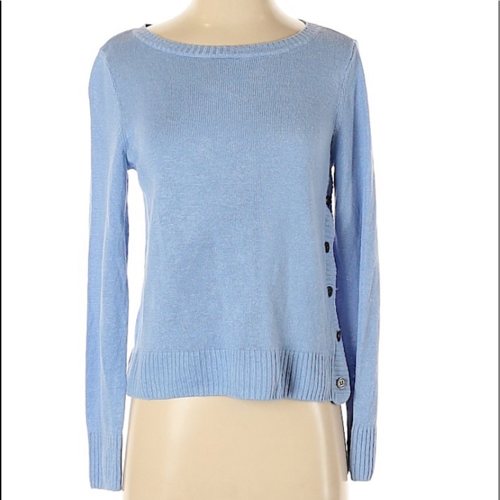 Eileen Fisher Blue Pullover Sweater Size XS